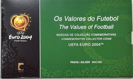 Euro Uefa Portugal 3 Silver Coins Set 8 Euro